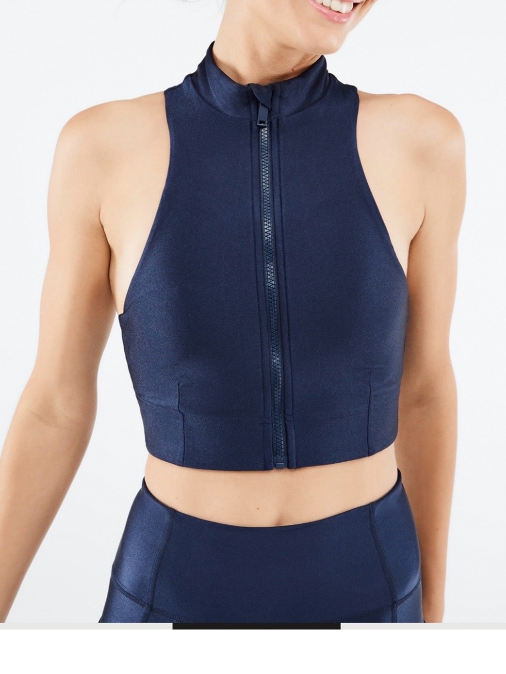 Fabletics Matching Set- zip front crop top and 7/8 leggings